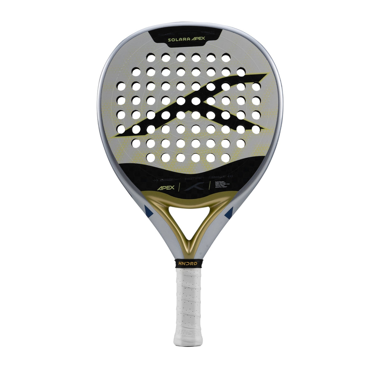 Hundred Padel Racket Solara Apex - White/Gold