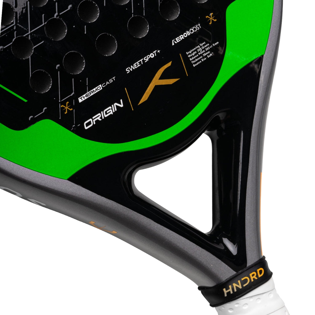 Hundred Padel Racket Solara Origin - Black/Green